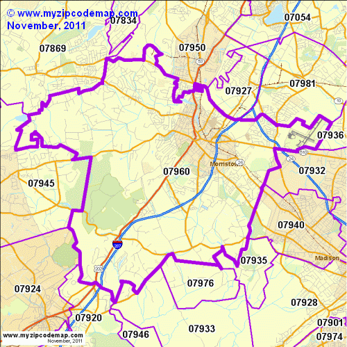 map of 07960