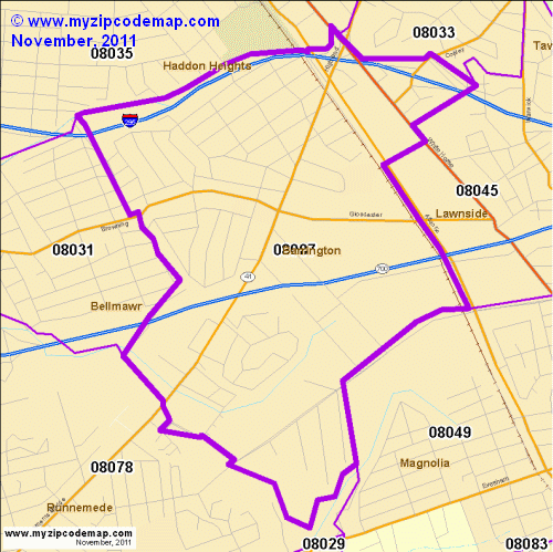 map of 08007