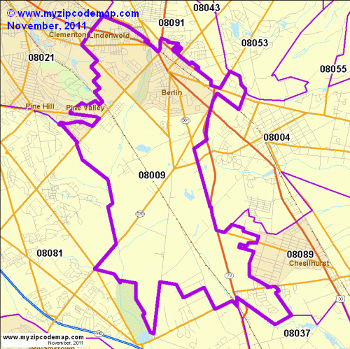 map of 08009