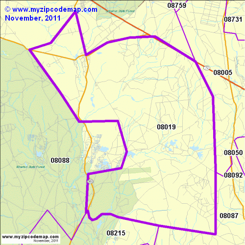 map of 08019