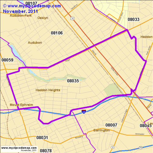 map of 08035