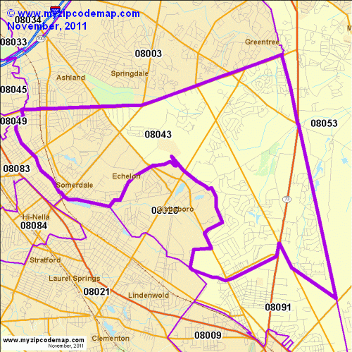 map of 08043