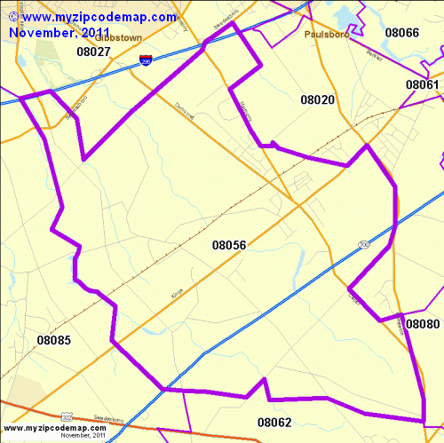 map of 08056