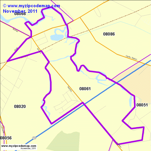 map of 08061