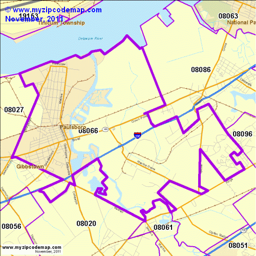 map of 08066