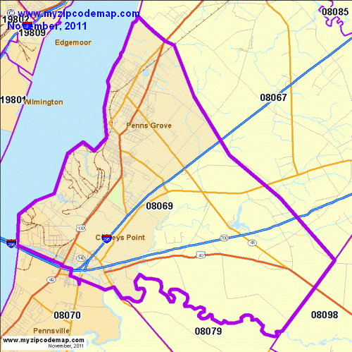 map of 08069