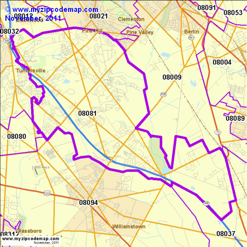 map of 08081