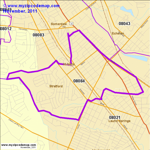 map of 08084