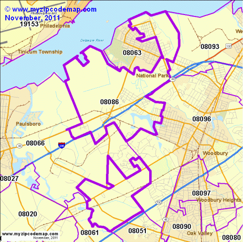 map of 08086