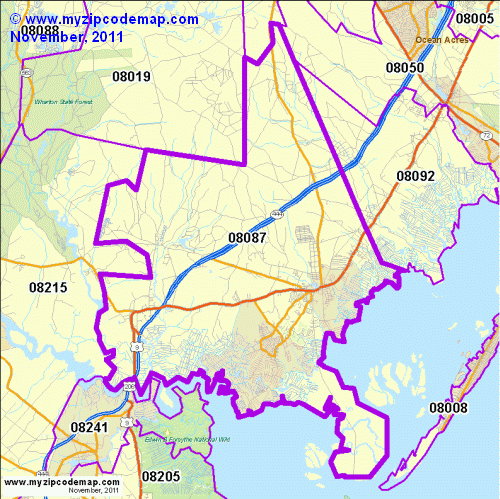 map of 08087
