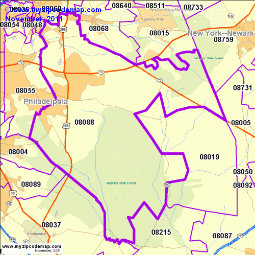 map of 08088