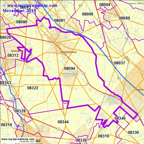 map of 08094