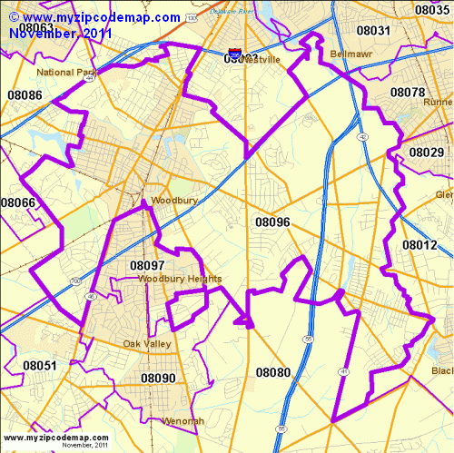 map of 08096