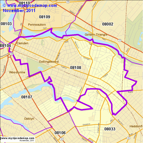 map of 08108