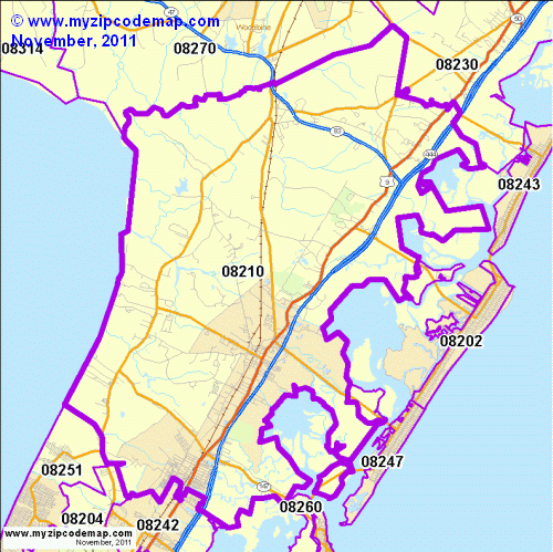 map of 08210