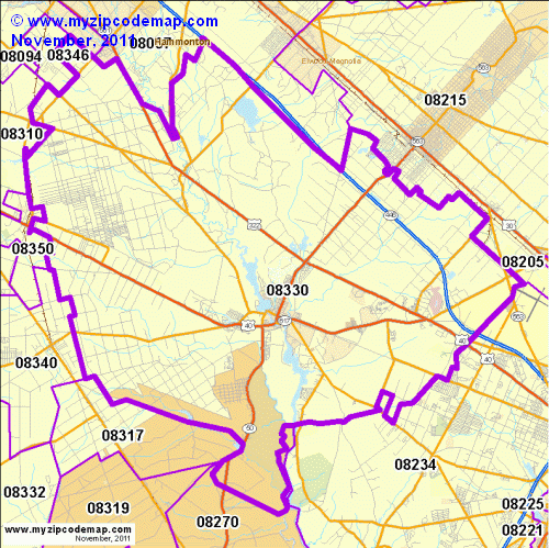 map of 08330