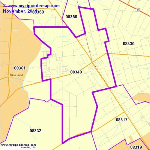 map of 08340