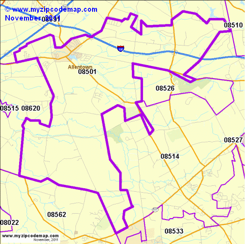 map of 08501