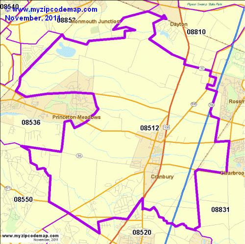 map of 08512