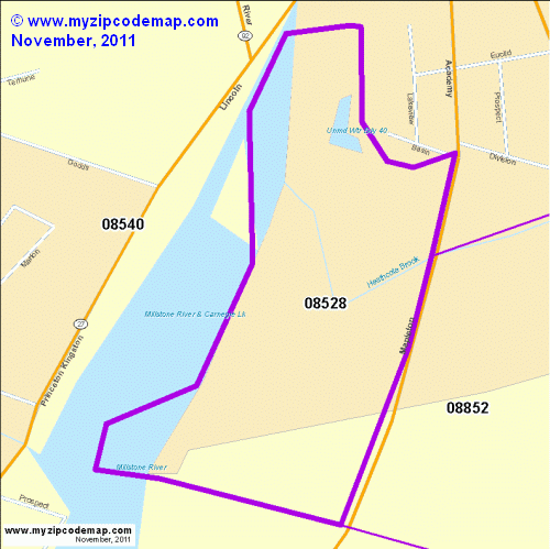map of 08528