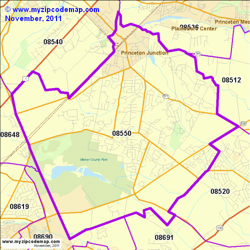 map of 08550