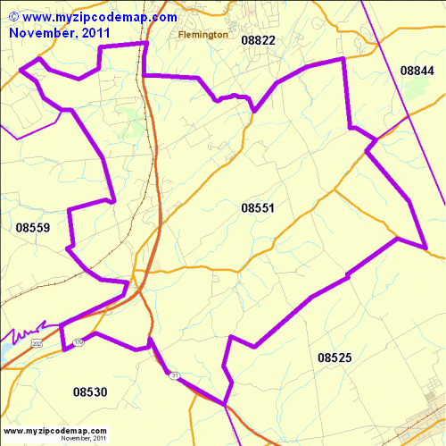 map of 08551