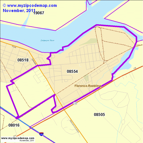 map of 08554