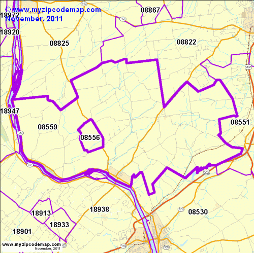map of 08559