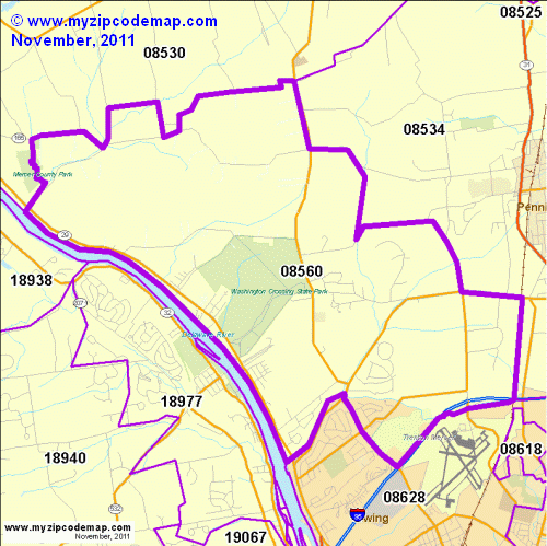 map of 08560