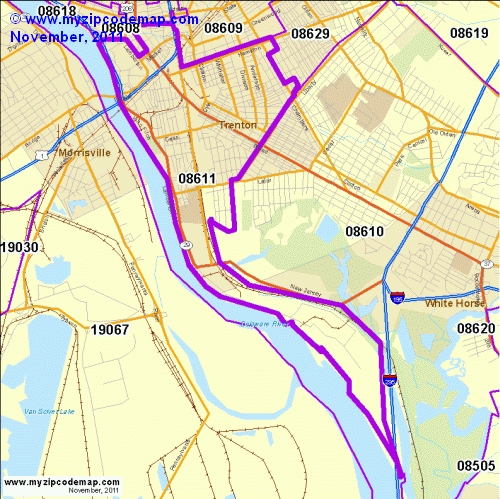 map of 08611