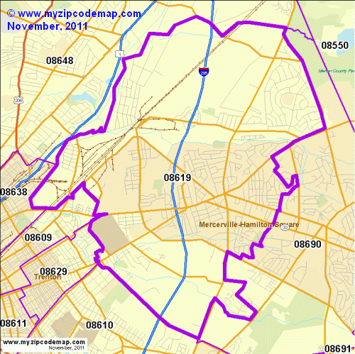 map of 08619