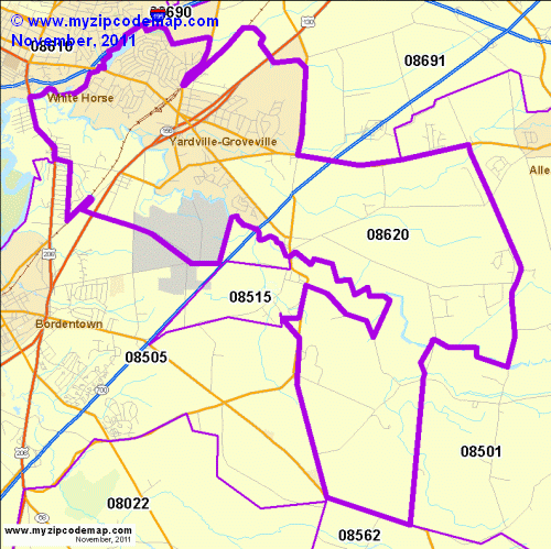 map of 08620