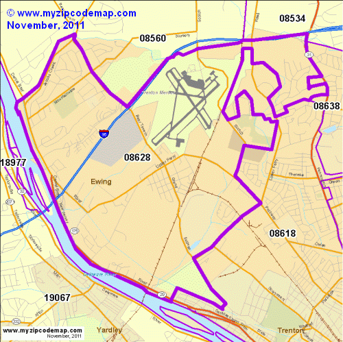 map of 08628