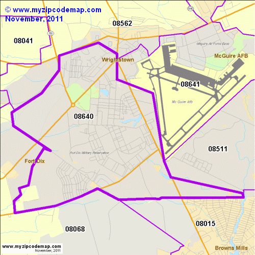 map of 08640