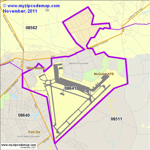 map of 08641