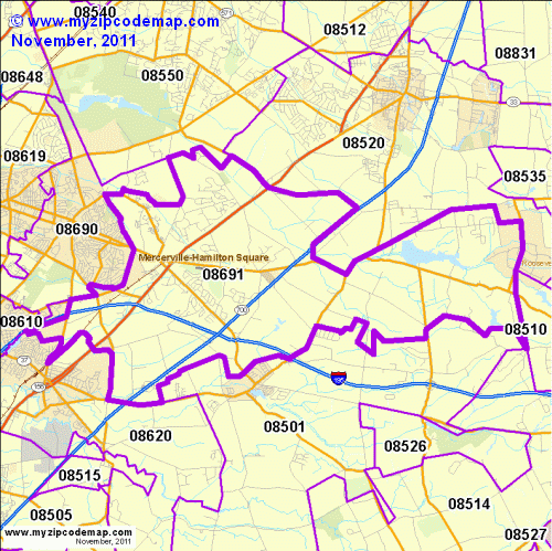 map of 08691