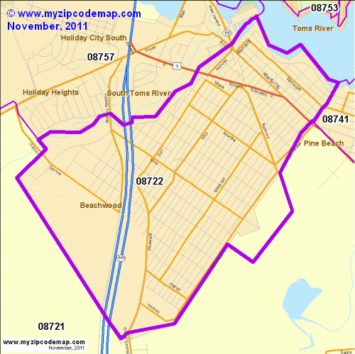 map of 08722