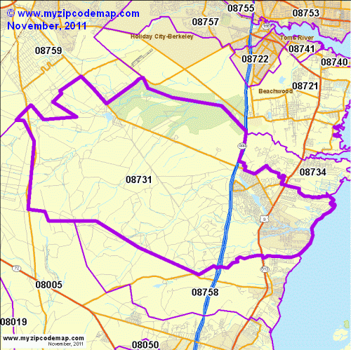 map of 08731