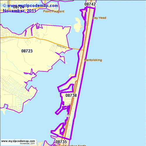 map of 08738