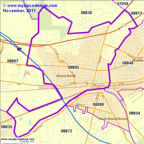 map of 08805