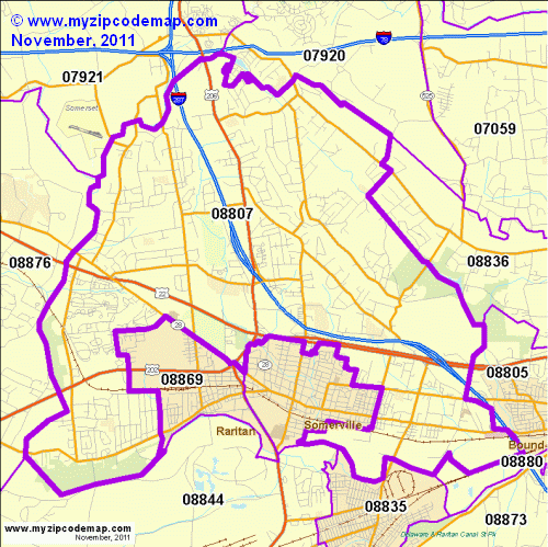 map of 08807
