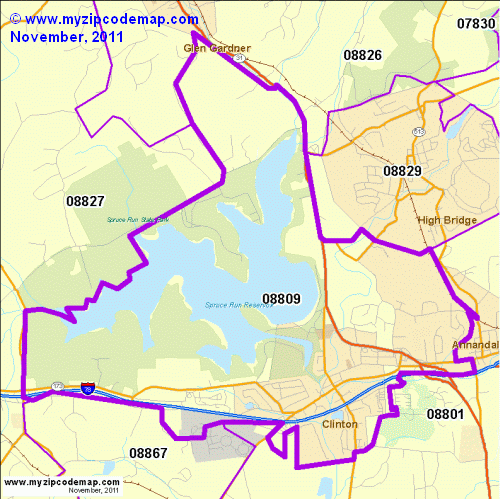 map of 08809