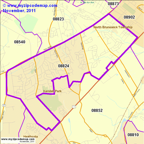 map of 08824