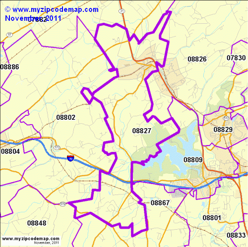 map of 08827