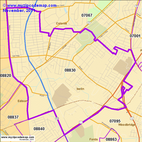 map of 08830