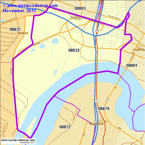 map of 08832