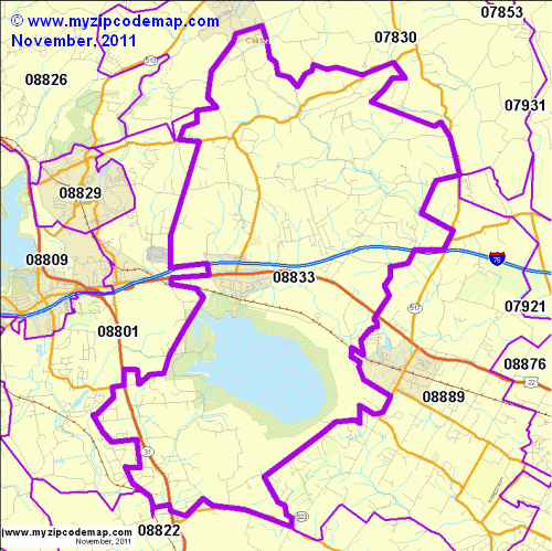 map of 08833