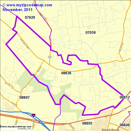 map of 08836