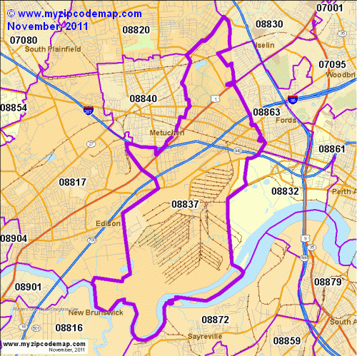 map of 08837