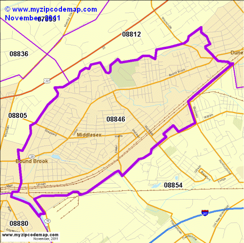 map of 08846